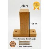 Jelert Masif Gürgen Ahşap 15 cm Naturel-Tekli, Mobilya Yükseltme Ayağı, Robot Süpürge Uyumlu, 1. Sınıf Gürgen Ağacı, Kanepe Berjer Koltuk Tv Ünitesi Yükseltici Ayak