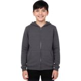 Jelibon Unisex Çocuk 3 Iplik Şardonlu Fermuarlı Kapüşonlu Okul HIRKA-439632 - Gri - 13 Yaş