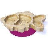 Jellyboon Bambu Balık Vakumlu Tabak Bordo