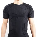 Jellybro Erkek Dolgulu Sıkıştırma Gömlek Göğüs Ribana Koruyucu Erkek Futbol Antrenman Tişörtü Basketbol Futbol Paintball Rugby için