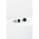jelux silver Gümüş 925 Ayar 3 mm Premium Star Kesim Zirkon Taşlı Mitik Topaz Çivili Küpe