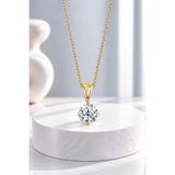 jelux silver Gümüş 925 Ayar 6 Mm Premium Star Kesim Zirkon Taşlı 45 Cm Gold Kolye