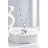 jelux silver Gümüş 925 Ayar 6 Mm Premium Star Kesim Zirkon Taşlı 45 Cm Kolye