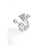 jelux silver Gümüş 925 Ayar Kelebek Model Zirkon Taşlı Kıkırdak Küpe