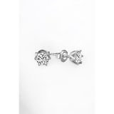 jelux silver Gümüş 925 Ayar Zirkon 5 Mm Özel Tasarım V Tel Tırnak Tek Taş Pırlanta Montür Küpe