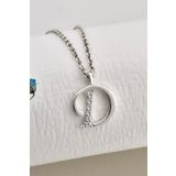 jelux silver Gümüş 925 Ayar Zirkon Taşlı Harf Kolye D