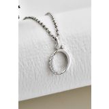 jelux silver Gümüş 925 Ayar Zirkon Taşlı Harf Kolye Ö