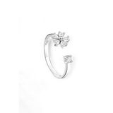 jelux silver Gümüş 925 Ayar Zirkon Taşlı Papatya Ayarlanabilir Yüzük