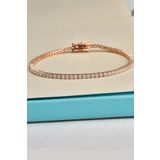 Jelux Silver Sıra Taşlı Rose Gümüş Bileklik
