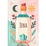 Jena: Cahier personnalisé avec prénom Jena | Cadeau d'anniversaire pour fille, femme, maman, sœur ... | Bohème | 110 pages lignée, Petit Format 6x9 pouces (15,24 x 22,86 cm)