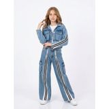 Jena Kız Çocuk Fermuar Detaylı Denim Takım 8-14YAŞ Mavi - 11 Yaş