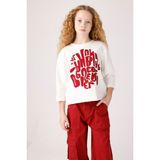 Jena Kız Çocuk Oversize Sweatshirt 8-14 Yaş Ekru - 12 - 13 Yaş