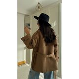 Jena Oversize Kuşaklı Düğmeli Trençkot 2635 - Camel - Standart