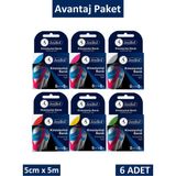 Jenbol Kinesio Bandı - 6 Renk Avantaj Paket - Sarı - 1