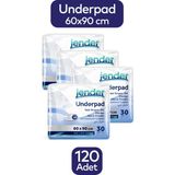 Jender 60X90 cm Kedi Köpek Çiş Pedi 30'lu x 4 Paket (120 Adet)