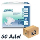 Jender Tekstil Yüzeyli Bel Bantlı Large 30x2 Adet Yetişkin Hasta Bezi