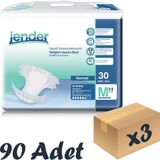 Jender Tekstil Yüzeyli Bel Bantlı Yetişkin Hasta Bezi Medium 30'lu 3 Paket 90 Adet.