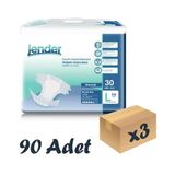 Jender Tekstil Yüzeyli Large 30'lu 3 Paket 90 Adet Bel Bantlı Yetişkin Hasta Bezi