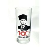 Jenisa 2li Atatürk Baskılı Cumhuriyetimizin 100. Yılı Özel Tasarım Cam Rakı Bardağı