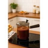 Jenisa Çok Amaçlı Isıya Dayanıklı Cam Cezve & Sosluk 550 ml - Saplı Modern Tasarım