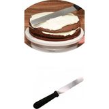 Jenisa Düz Pasta Sıvama Paleti Spatulası 25 cm Oval Uçlu Spatula