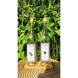 Jenisa Home Bölmeli Ahşap Stantlı Şeffaf Altın Balerin Tıpalı 750 ml Zeytinyağı Sıvıyağ Şişesi Yağdanlık Yağlık
