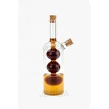 Jenisa Üç Bölmeli Çift Hazneli Cam Yağdanlık & Sirkelik – 260 ml Zarif Tasarım
