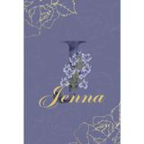 Jenna Journal: Monogram J Personalized Floral Notebook for Women Decorative Purple and Gold Monogram Journal, Cute Aesthetic Notebook, Personalized Diary and Birthday Gift for Women Named Jenna