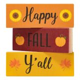 JennyGems Happy Fall Y'All Ahşap İşaret Blokları, Ahşap Blok Seti, Raf Tutucuları, Sonbahar Dekoru, Sonbahar Katlı Tepsi Dekoru, Sonbahar Manto Dekorasyonları, Masa Üstü Sonbahar Dekorasyonları, Sonbahar Yall, Sonbahar Sözleri