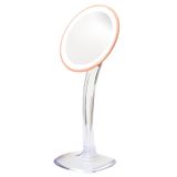 Jerdon Işıklı Masa Üstü Makyaj Aynası - Pembe Altın Kaplamalı 5X Büyütmeli Makyaj Aynası - 18,4 cm Yuvarlak Makyaj Aynası - Model JS725RL