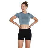 Jerf Captiva Yumuşak Dokulu Esnek Stone Taş Crop Top Kadın T-shirt