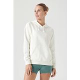 Jerf Lydney Krem Kapüşonlu Kadın Sweatshirt