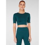Jerf Naples Kısa Kol Econyl Yeşil Crop Top Kadın T-shirt