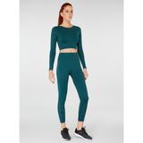 Jerf Naples Uzun Kol Crop Top Econyl Yeşil - XS