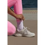Jerf Soket Neon Çizgili Pamuk Çorap Beyaz_neon Pembe - 36 - 40