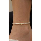 Jerie Gold Kalp Detay Mini Barok İnci Halhal