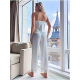 Jermo Kadın Saten Dantel Detaylı 2 Li Pijama Takımı - Ekru