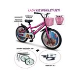 Jeromekids 20 Jant 7-11 Yaş KIZ ÇOCUK Bisiklet denge tekeri zil ön sepet PEMBE