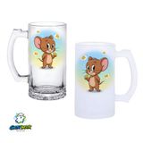 Jerry Kulplu Bira Bardağı Buzlu Veya Şeffaf Seçenekli 0302