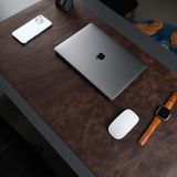 Jersey Hakiki Deri Masa Matı & Pedi - Büyük Oyuncu Mouse Pad & Oyuncu Laptop Masa Matı - 91x48cm