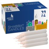 Jerusalem Candles Şabat Mumları - Geleneksel Şablon Mumları - 3 Saat - 1-Paket x 72 Adet