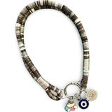 Jespawty Jesspecial Gri Ip Kedi Köpek Kolyesi Charm Uçlu Gümüş Rengi - XL