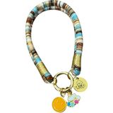 Jespawty Jesspecial Kahve Ip Kedi Köpek Kolyesi Charm Uçlu - Açık Kahverengi