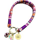 Jespawty Jesspecial Mor İp Kedi Köpek Kolyesi Charm Uçlu Yumuşak Dokulu Altın Kaplama Tasarım