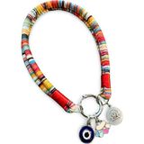 Jespawty Jesspecial Renkli Ip Kedi Köpek Kolyesi Charm Uçlu Gümüş Rengi - 4XL - Rengarenk