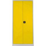 Jessan Ofis Temizlik Dolabı Gri-sarı 92x198x40 cm