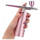 Jessieyou Mall Beautygogo Mini Hava Kompresörü Kiti Hava Fırça Boya Sprey Tabancası Airbrush Nail Art Dövme Craft Kek Için - Pembe