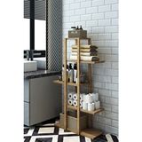 Jest Dekor Konsept Jest Dekor 5 Katlı Banyo Rafı Ahşap Malzeme ile Dayanıklı ve Şık Tasarım 108 cm Yükseklik - Kahverengi
