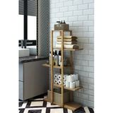 Jest Dekor Konsept Lotus Atlantik Çam Ahşap 5 Katlı Banyo Rafı , Organizer ,Dekoratif Raf , Çok Amaçlı Kullanım