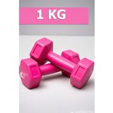 Jet 1 Kg X 2 Adet Dambıl Seti Köşeli Plastik Kiloluk Dumbell Ağırlık Set